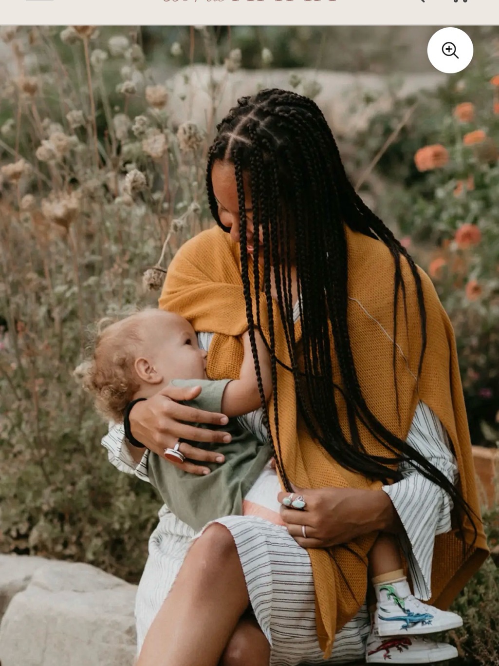We Are Amma Lightweight Mustard Yellow Knit Nursing Cover/ Top | Usa Made — image 4 of 8